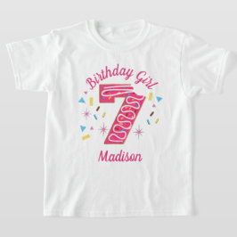 Donut Séptimo cumpleaños camisetas para niños pequ