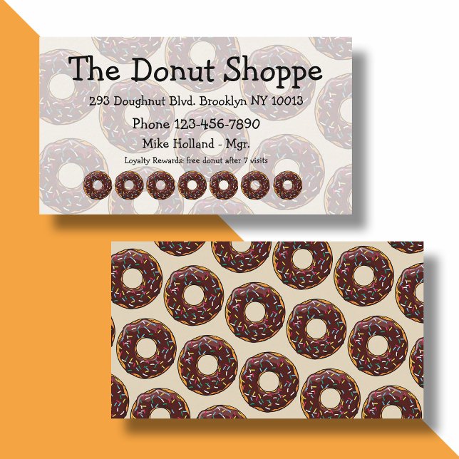 Donut Shop Tarjetas de fidelidad de nogal (Subido por el creador)