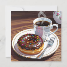 Donut y café de chocolate con escarcha