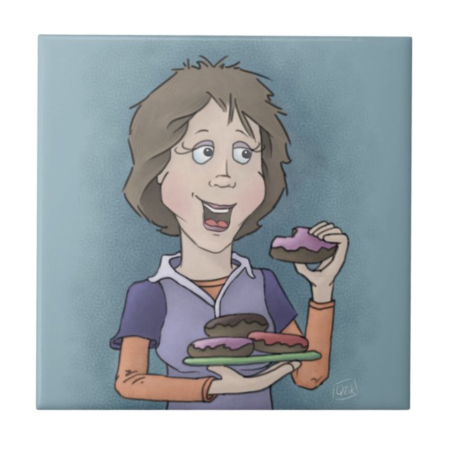 Donuts con azulejos cerámicos rociados (Frente)