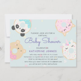 donuts de animales adorable invitación a la ducha 