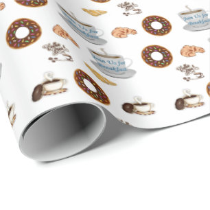 Donuts de café de papel para envolver regalos