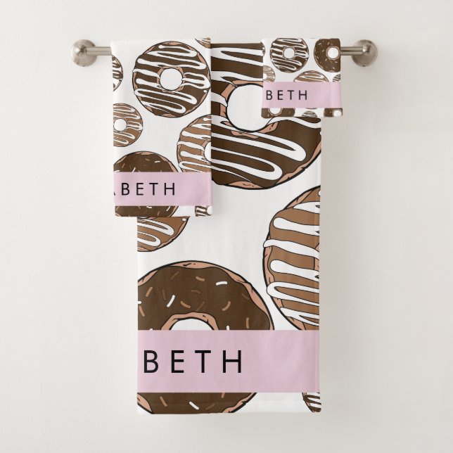 Donuts de chocolate, donuts de caramelo, gritos, t (In situ)