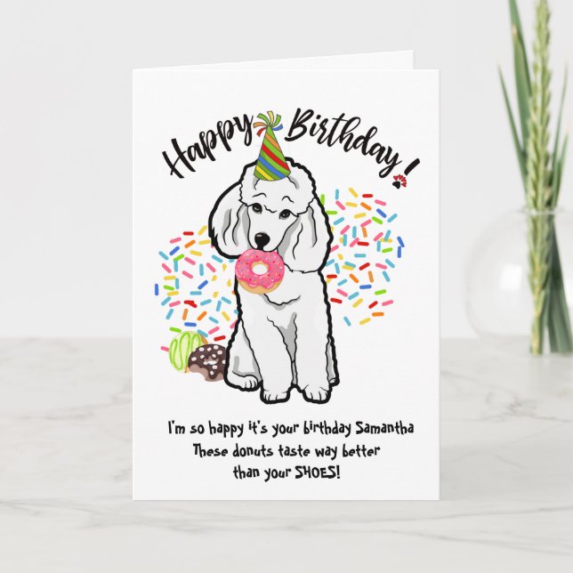 Donuts de la tarjeta de cumpleaños del perro Masco (Anverso)