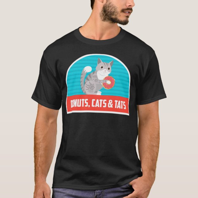 Donuts Gats dulces camiseta pirata (Anverso)