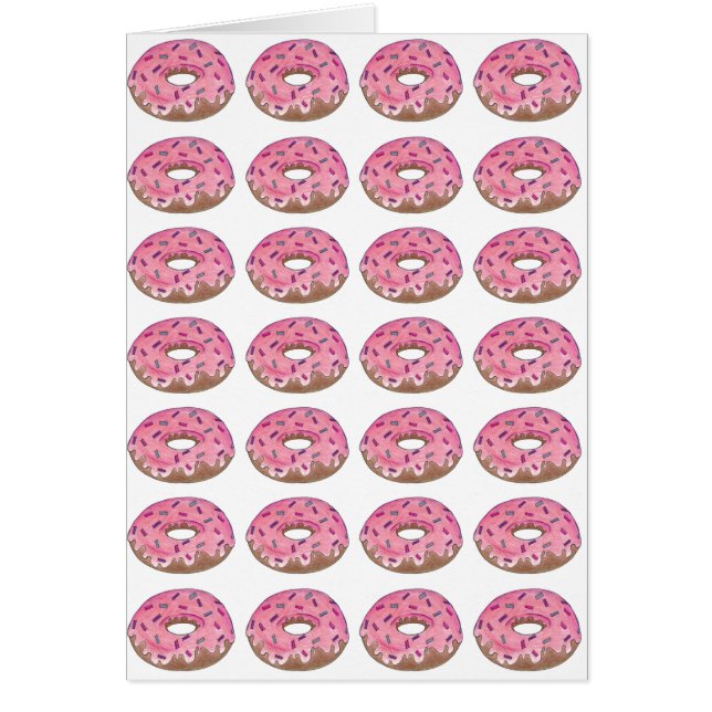 Donuts rosados con tarjeta de comida para donut pa (Frente)