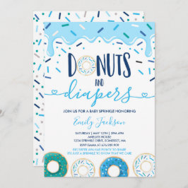 Donuts Y Diapers Invitación A Espolvorear Bebés
