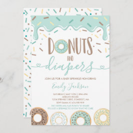 Donuts Y Diapers Invitación A Espolvorear Bebés