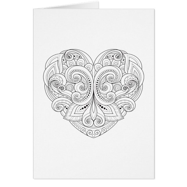 Doodle abstracto del corazón (Frente)