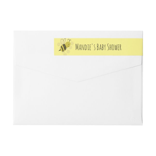 Doodle Bee Baby Shower Amarillo (Reverso)