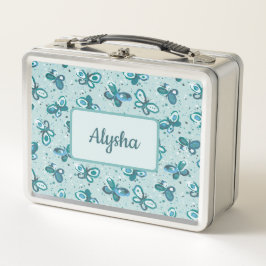 Doodle Bugs Butterflies - turquesa - patrón para n