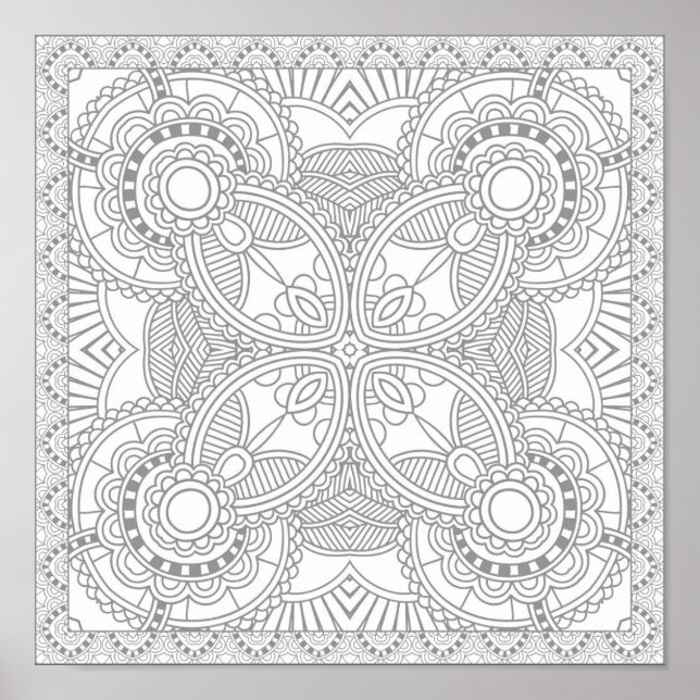 Doodle de arte floral único 2 (Frente)