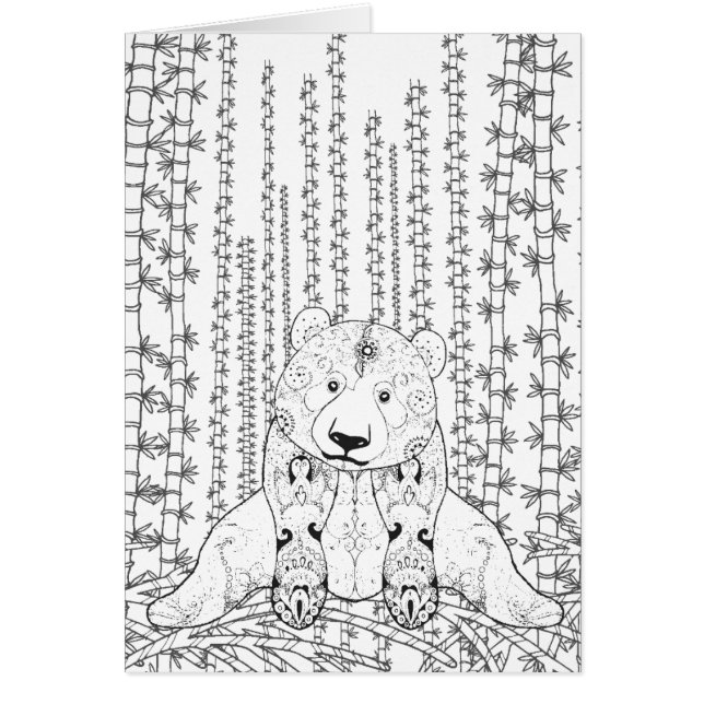 Doodle de bambú de la panda (Frente)