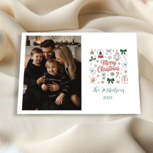 Doodle de Foto Arte de Línea Navidad