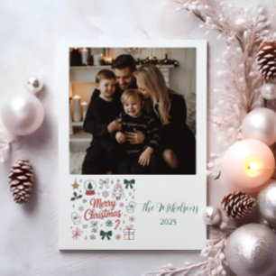 Doodle de Foto Arte de Línea Navidad