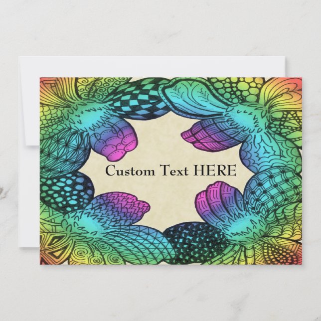 Doodle de la flor arcoiris (Anverso)