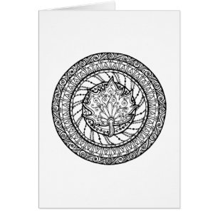 Doodle de la hoja de arce del otoño