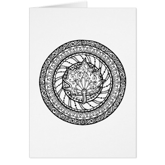 Doodle de la hoja de arce del otoño (Frente)