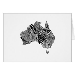 Doodle de mapas de Australia