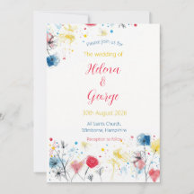 Doodle de mediados de siglo - invitación de boda