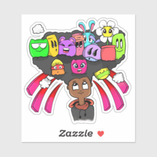 Doodle de página completa 01 Pegatina de vinilo