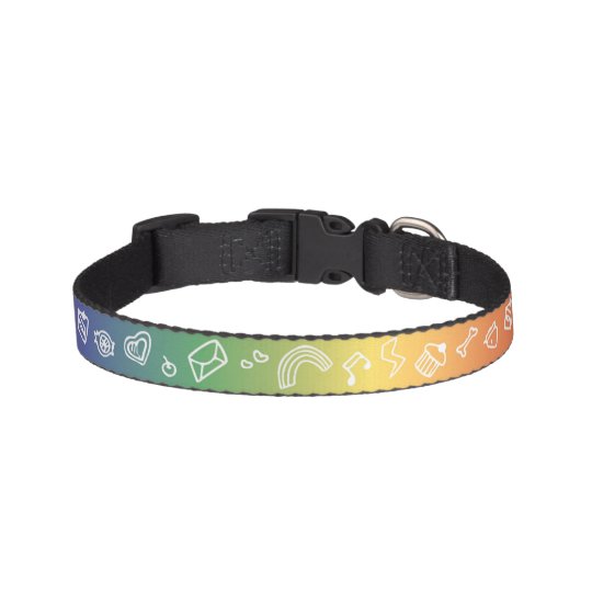 Doodle del arco iris collar para mascotas
