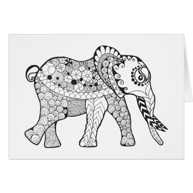 Doodle del elefante (Anverso (Horizontal))