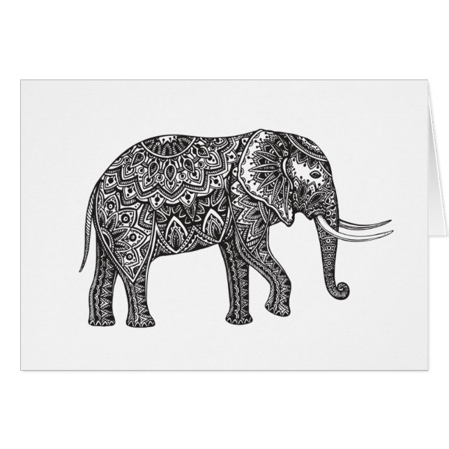 Doodle del elefante de la fantasía (Anverso (Horizontal))