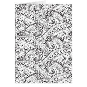 Doodle detallado del estampado de flores