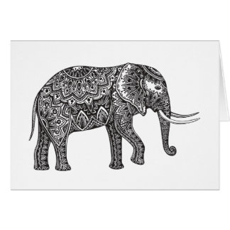 Doodle estilizado del elefante de la fantasía