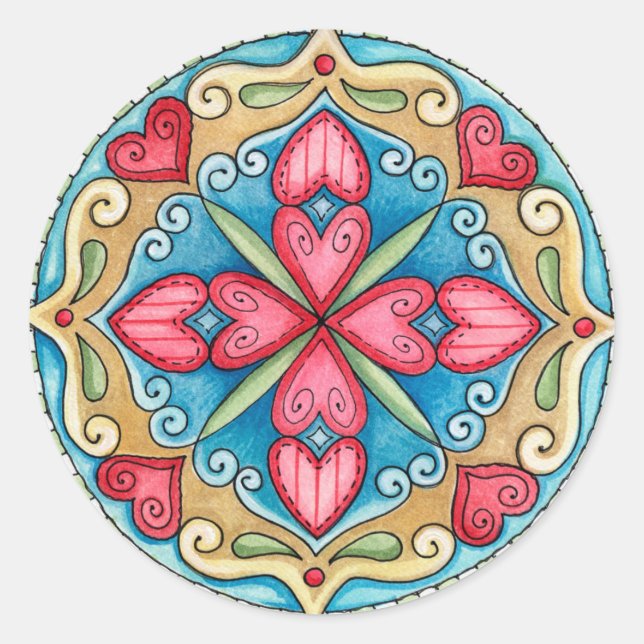 Doodle Hearts - Pegatinas (Anverso)