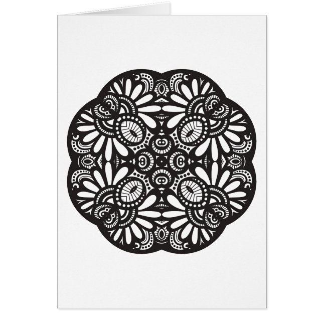 Doodle hermoso de la casilla negra de Deco (Frente)