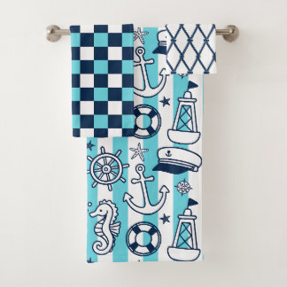 Doodle Náutico – Franja Costera Turquesa y Azul Ma