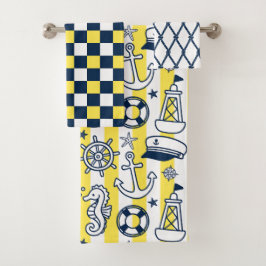 Doodle Náuticos – Franja Costera Amarilla y Azul M