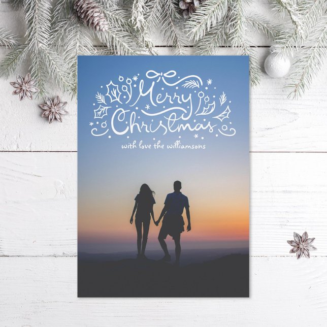 Doodle Ribbon Feliz Navidad Festividad Foto (Subido por el creador)