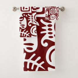 Doodle rojo oscuro y blanco 4 de 4
