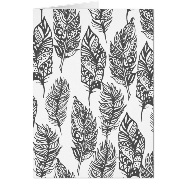 Doodle suave de las plumas (Frente)