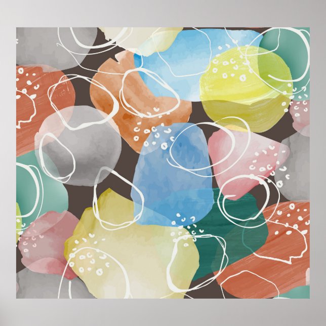 Doodles abstractos: Arte Minimalista acuarela (Frente)