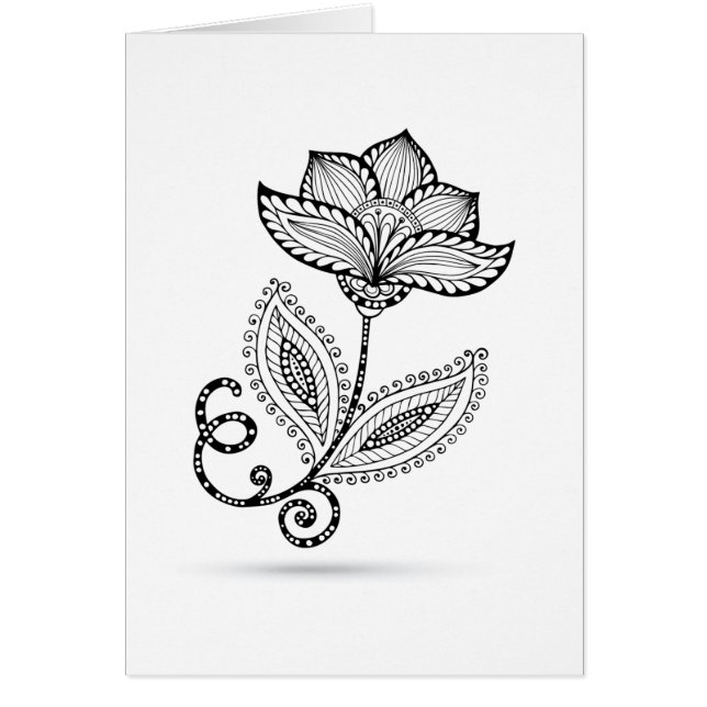 Doodles de Paisley Mehndi de la alheña (Frente)