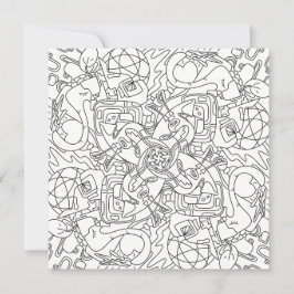 Doodles felices: Tarjeta plana de color mundial