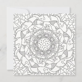 Doodles felices: tarjeta plana de página de color 