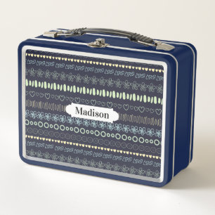Doodles Patrón nombre personalizado cajas de almue