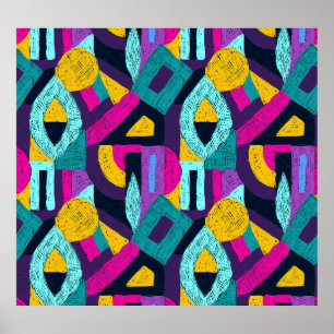 Doodles retro: arte pop geométrico.