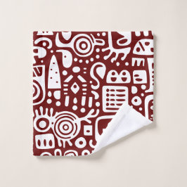 Doodles rojo y blanco oscuro 1 de 4