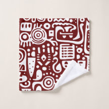 Doodles rojos y blancos oscuros 2 de 4