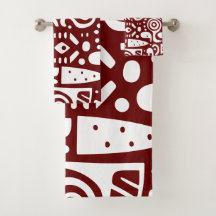 Doodles rojos y blancos oscuros 4