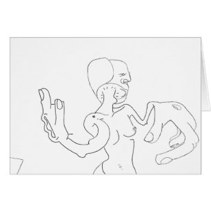 Doodles surrealistas del carácter de los pequeños