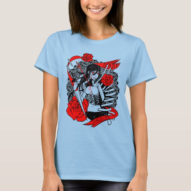 ¡DOOM! Revista "Rosas" camiseta de Burnout (Anverso)