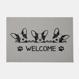 Doormat de Bulldog francés, alfombra de bienvenida
