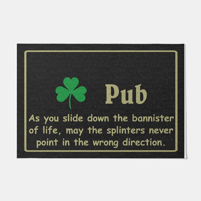 Doormat de hojas suaves, simple alfombra de citas (Anverso)